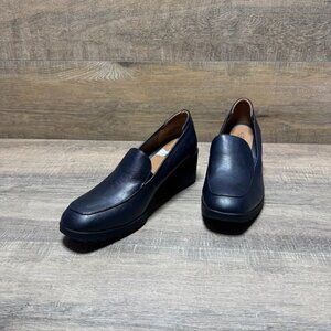EuroSoft Hellen by Sofft Navy Blue Loafer Pump Women's Size 11